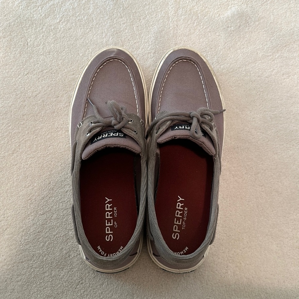 EUC Sperry Top-Sider Men's Size 11.5 Grey Halyard Boat Shoes
